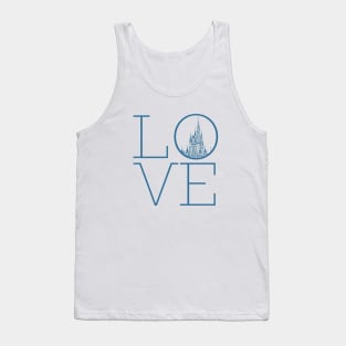 Love Magic Castle Blue Tank Top